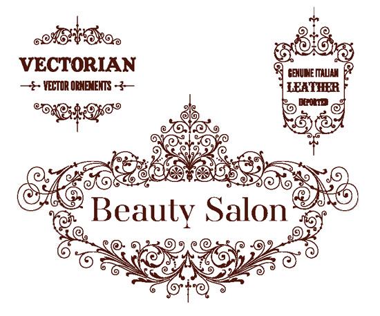 ビンテージ風オーナメントロゴを簡単に作成可能なベクター素材セット Vectorian Photoshopvip