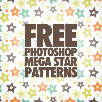 継ぎ目の無いレトロな星柄デザインphotoshop無料パターン素材5枚組 Photoshopvip