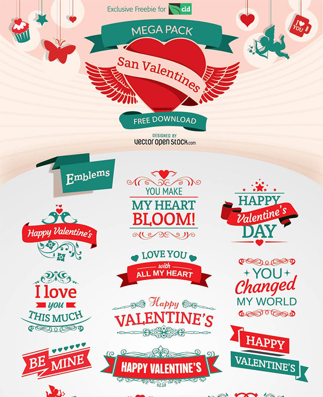 バレンタインデー関連フリーデザイン素材まとめ15年版 Photoshopvip