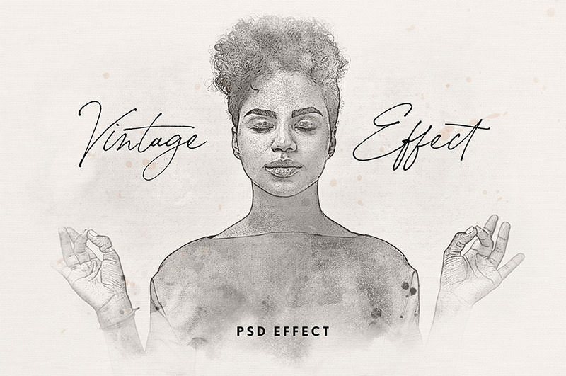 写真を水彩画ペイント風に一瞬で加工するphotoshop素材 Vintage Watercolor Effect Photoshopvip 写真を水彩画ペイント風に一瞬で加工するphotoshop素材 Vintage Watercolor Effect Photoshopvip
