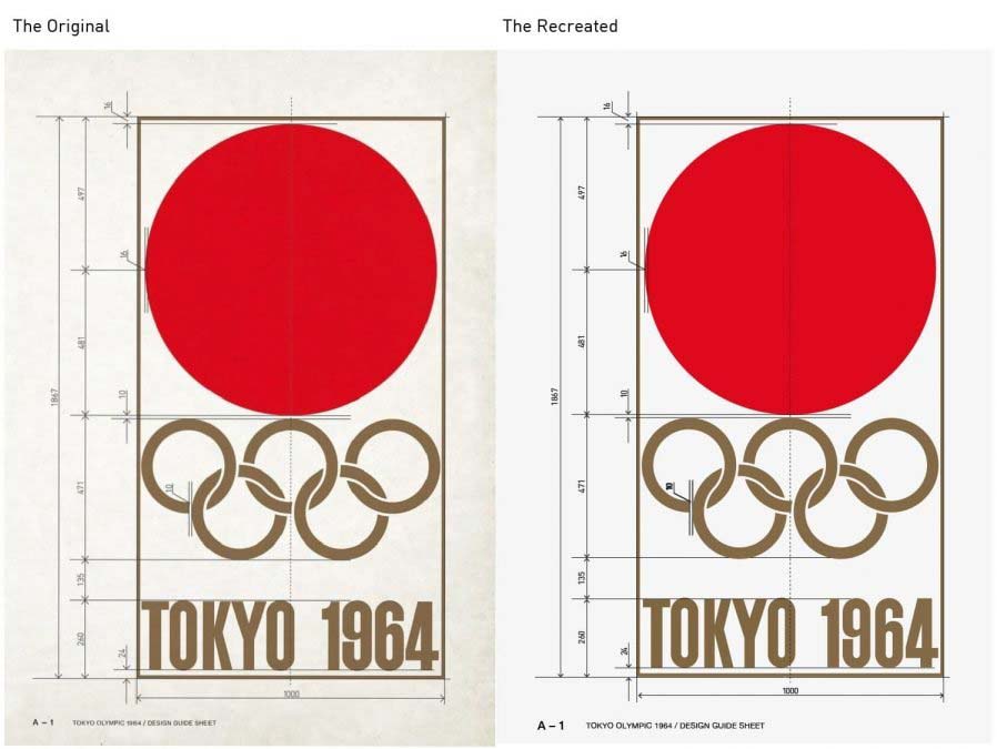 1964年東京オリンピックのロゴ設計図 ベクター素材で無料配布中 Photoshopvip